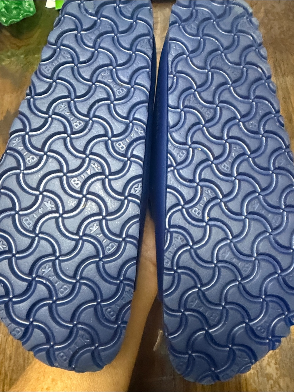 Birkenstock Blue Double-Buckle Slide Sandals - Picture 4 of 6